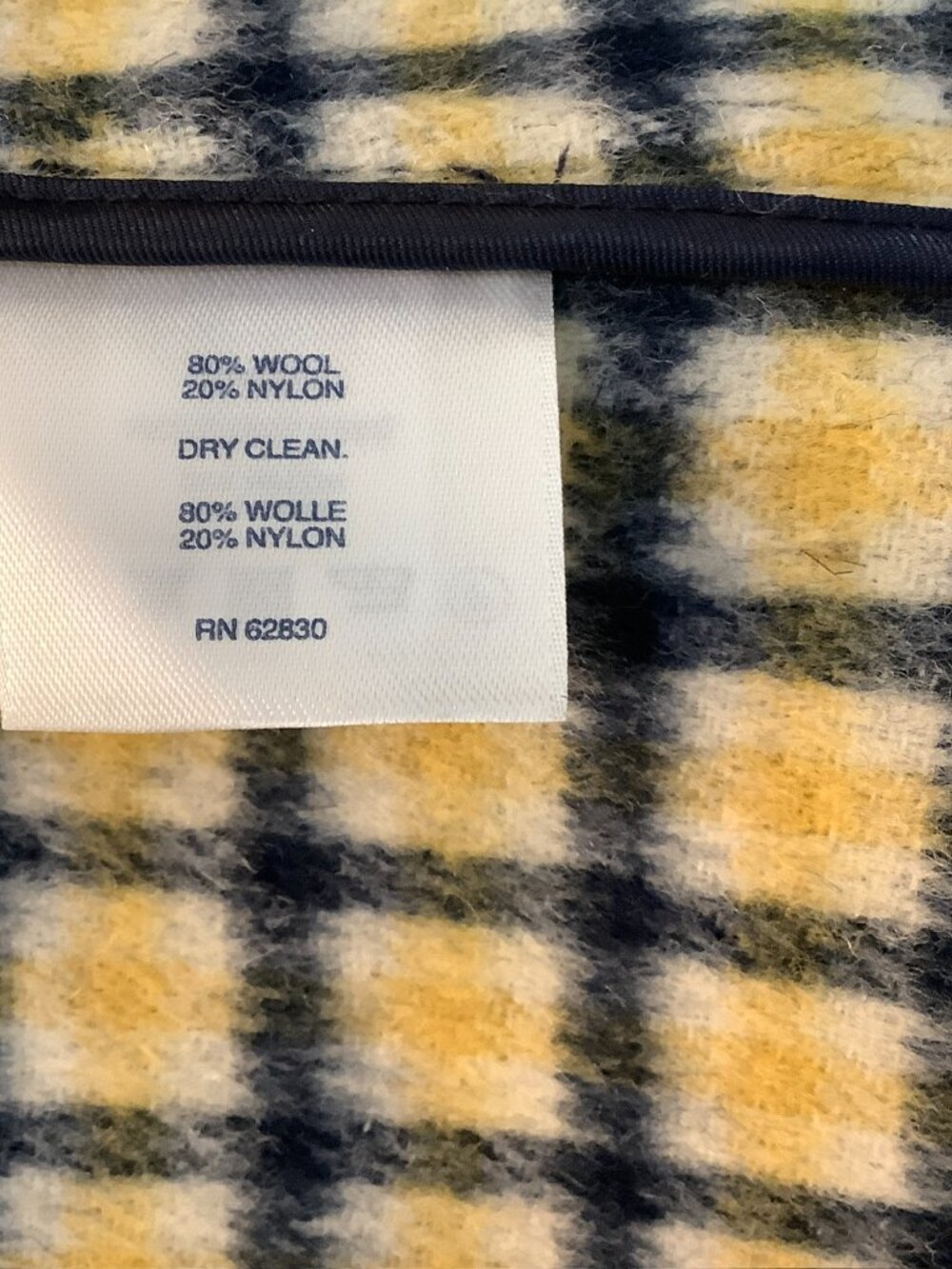 Navy Wool Jacket  Lands'End  Sz 14 Dark Navy Preppy Classic Relaxed Fit Trendy - Picture 10 of 10